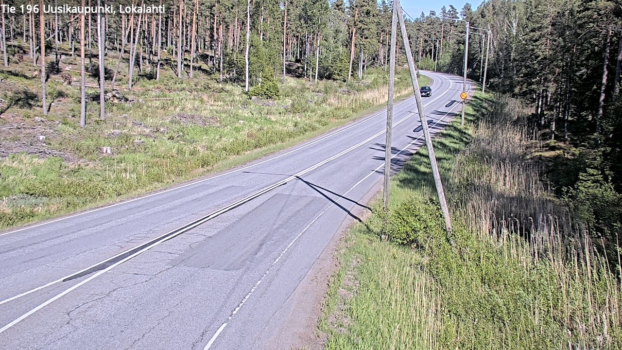 Weather Camera Image Road 196 Uusikaupunki, Lokalahti, Uusikaupunki, Varsinais-Suomi