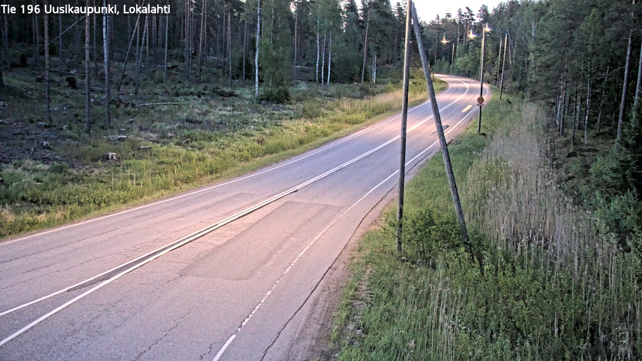 Weather Camera Image Road 196 Uusikaupunki, Lokalahti, Uusikaupunki, Varsinais-Suomi