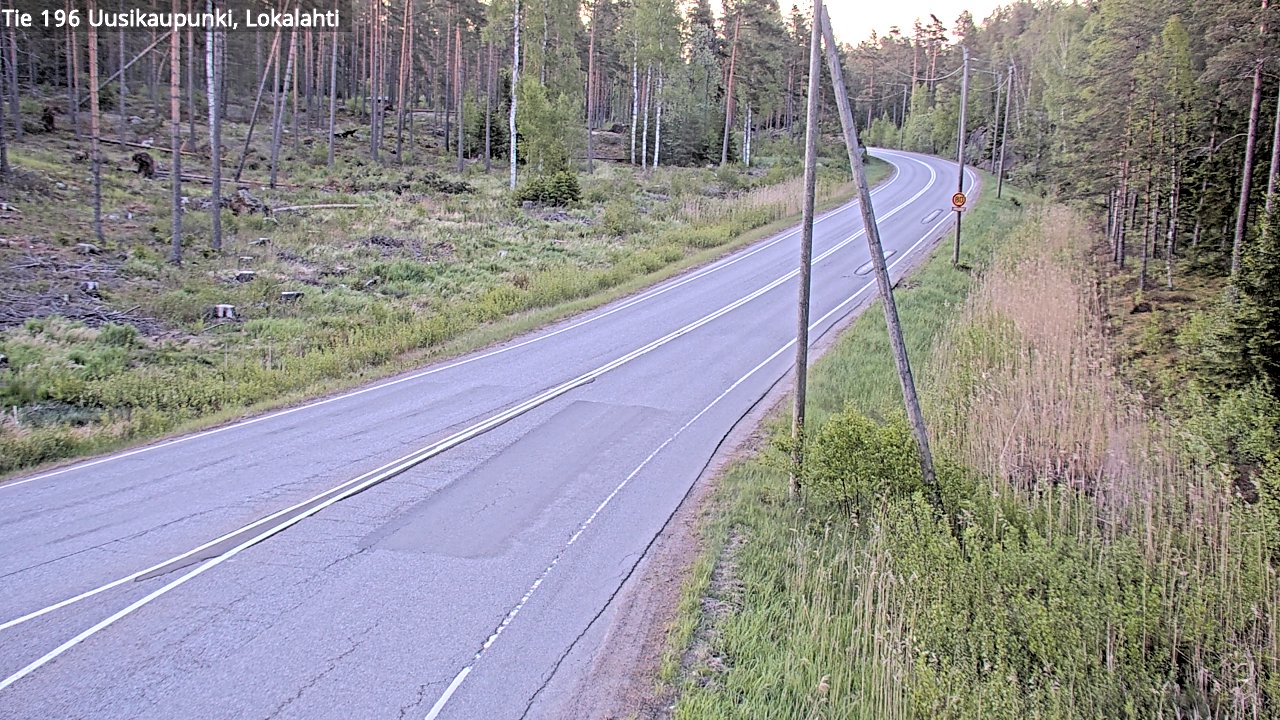 Weather Camera Image Road 196 Uusikaupunki, Lokalahti, Uusikaupunki, Varsinais-Suomi