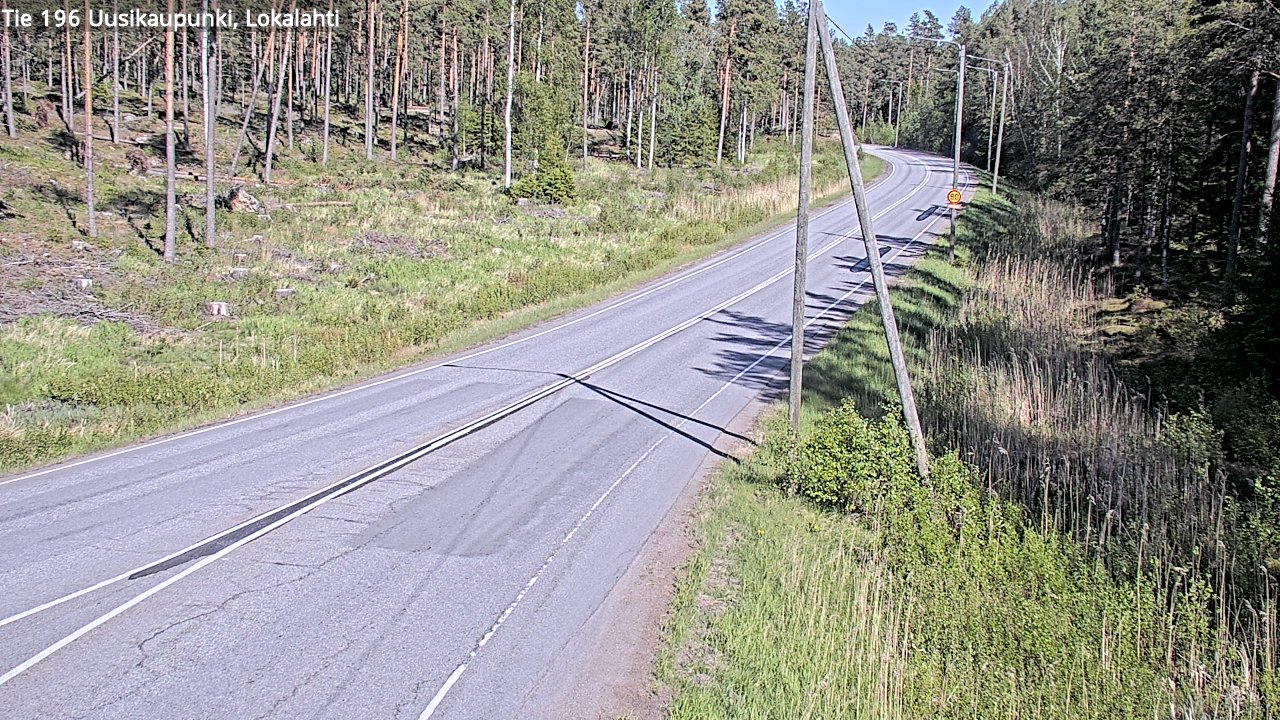Weather Camera Image Road 196 Uusikaupunki, Lokalahti, Uusikaupunki, Varsinais-Suomi