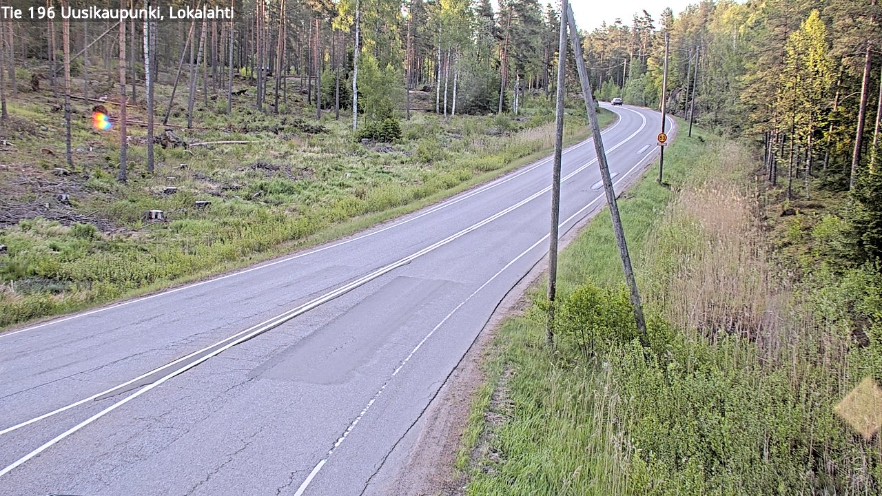 Weather Camera Image Road 196 Uusikaupunki, Lokalahti, Uusikaupunki, Varsinais-Suomi