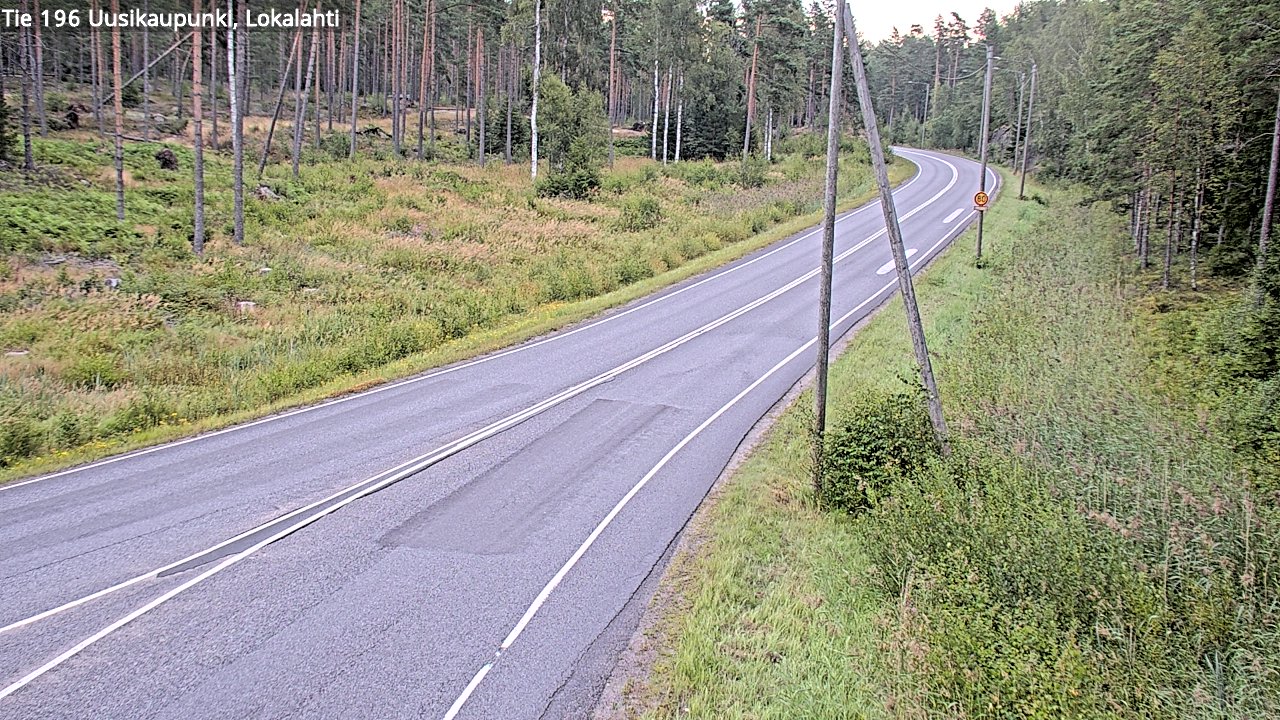 Weather Camera Image Road 196 Uusikaupunki, Lokalahti, Uusikaupunki, Varsinais-Suomi