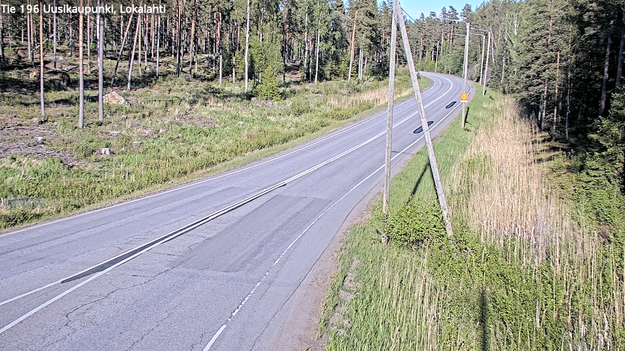 Weather Camera Image Road 196 Uusikaupunki, Lokalahti, Uusikaupunki, Varsinais-Suomi