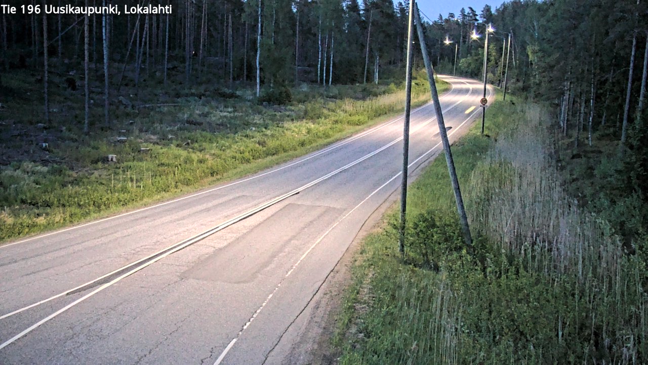 Weather Camera Image Road 196 Uusikaupunki, Lokalahti, Uusikaupunki, Varsinais-Suomi