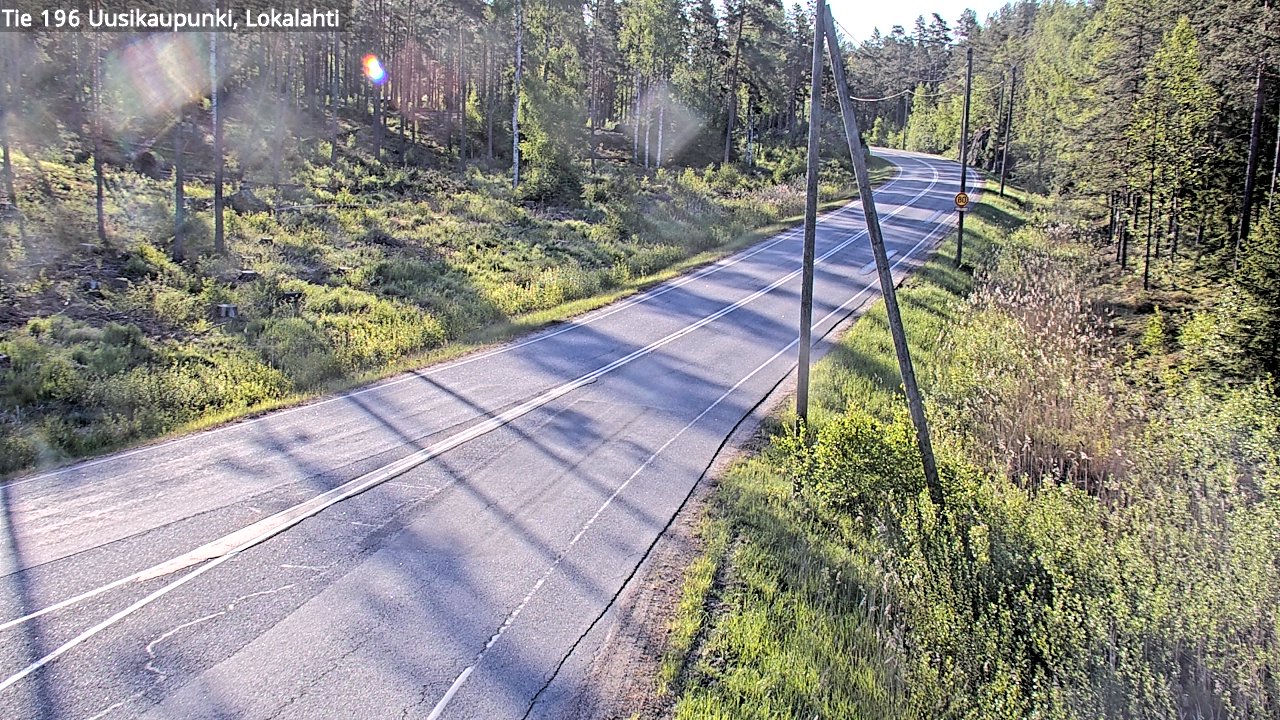 Weather Camera Image Road 196 Uusikaupunki, Lokalahti, Uusikaupunki, Varsinais-Suomi