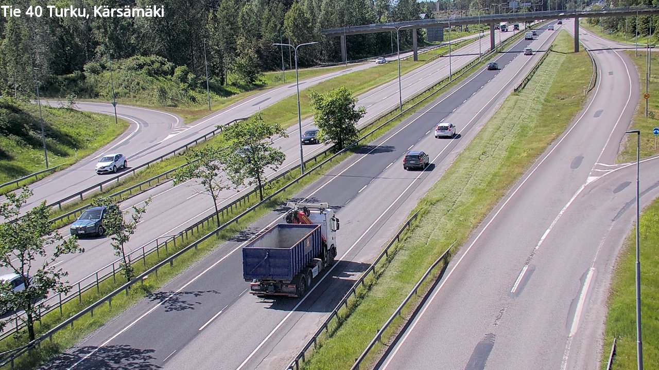 Weather Camera Image Väg 40 Åbo, Kärsämäki, Turku, Varsinais-Suomi