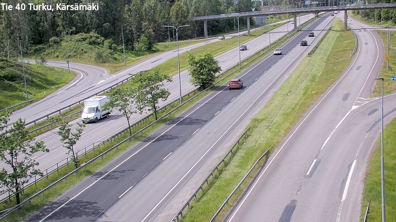 Weather Camera Image Väg 40 Åbo, Kärsämäki, Turku, Varsinais-Suomi
