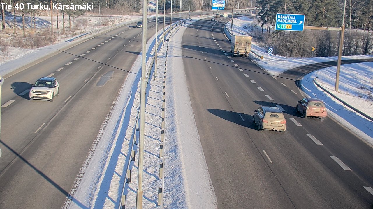Weather Camera Image Väg 40 Åbo, Kärsämäki, Turku, Varsinais-Suomi