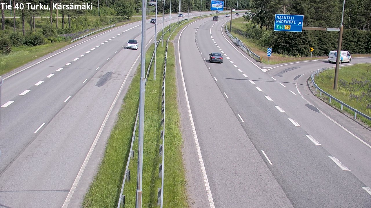 Weather Camera Image Väg 40 Åbo, Kärsämäki, Turku, Varsinais-Suomi