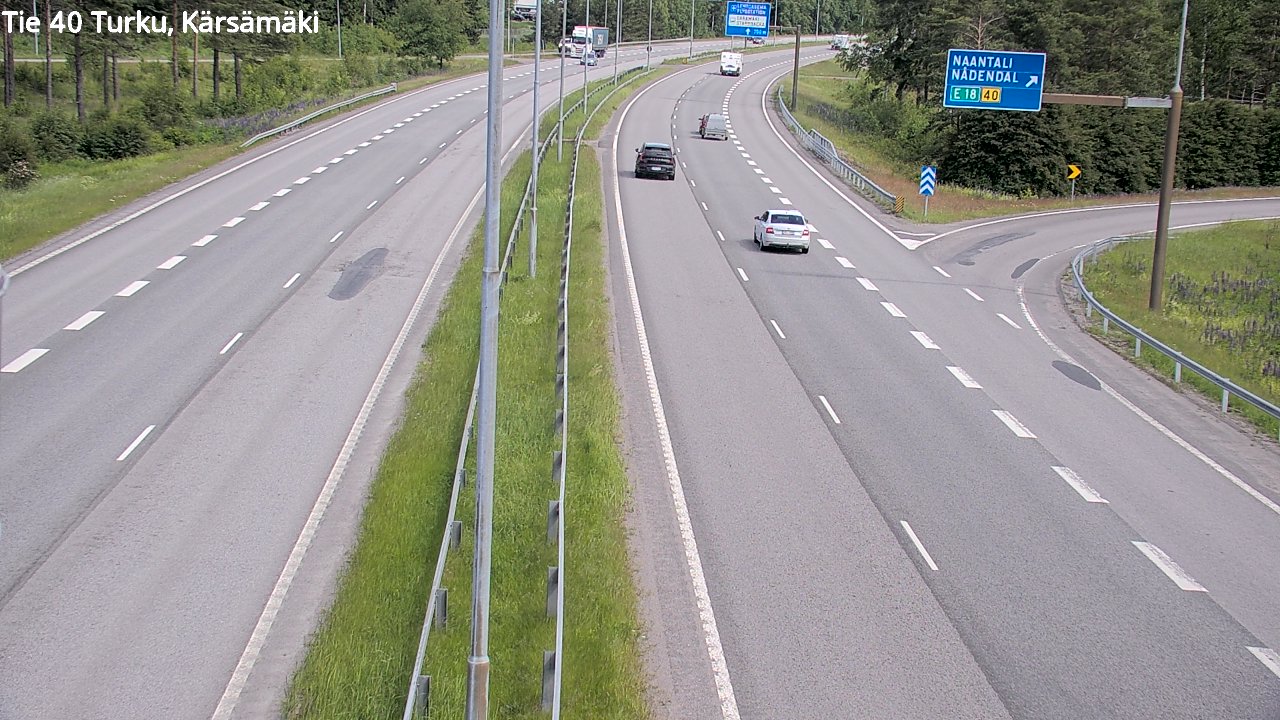 Weather Camera Image Väg 40 Åbo, Kärsämäki, Turku, Varsinais-Suomi