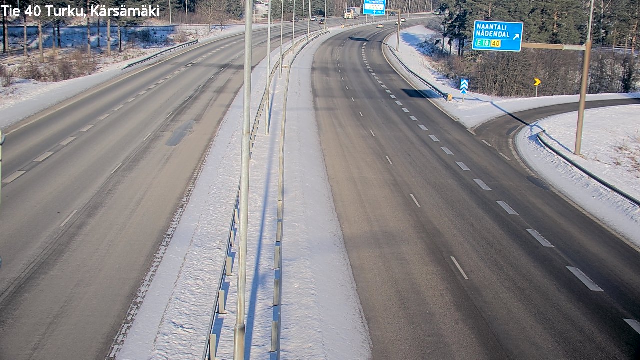 Weather Camera Image Väg 40 Åbo, Kärsämäki, Turku, Varsinais-Suomi