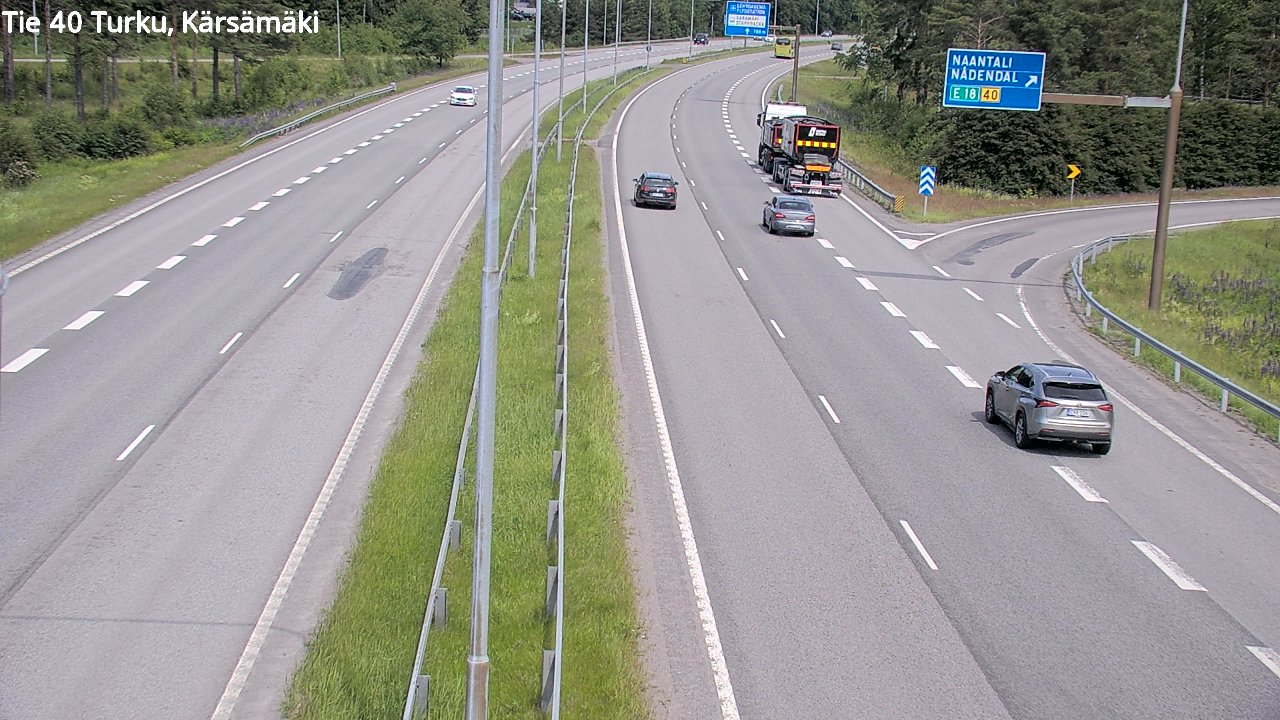 Weather Camera Image Väg 40 Åbo, Kärsämäki, Turku, Varsinais-Suomi