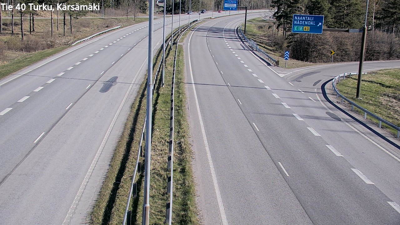 Weather Camera Image Väg 40 Åbo, Kärsämäki, Turku, Varsinais-Suomi