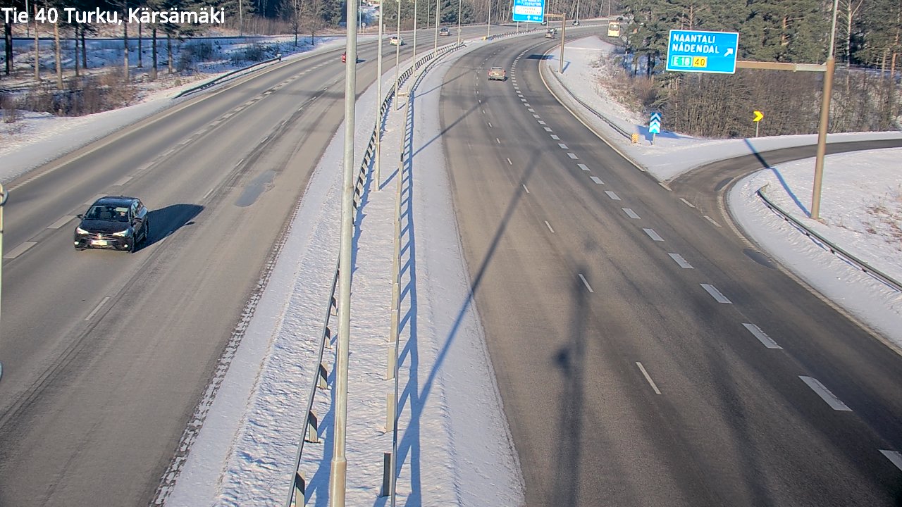 Weather Camera Image Väg 40 Åbo, Kärsämäki, Turku, Varsinais-Suomi