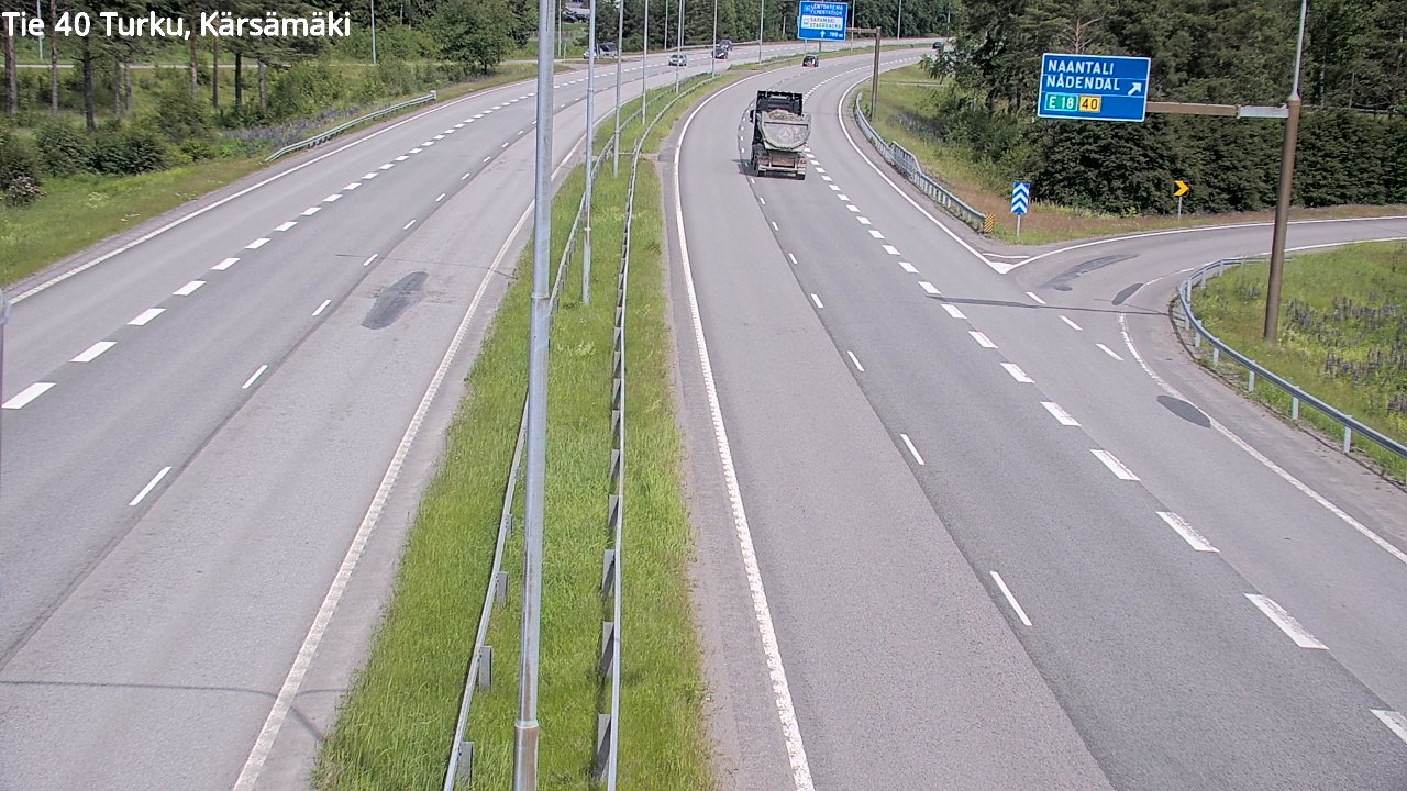 Weather Camera Image Väg 40 Åbo, Kärsämäki, Turku, Varsinais-Suomi