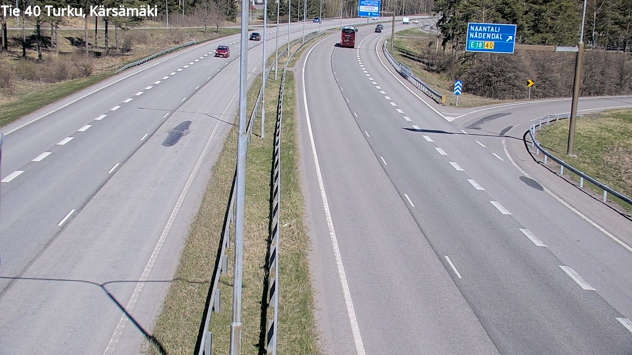 Weather Camera Image Väg 40 Åbo, Kärsämäki, Turku, Varsinais-Suomi