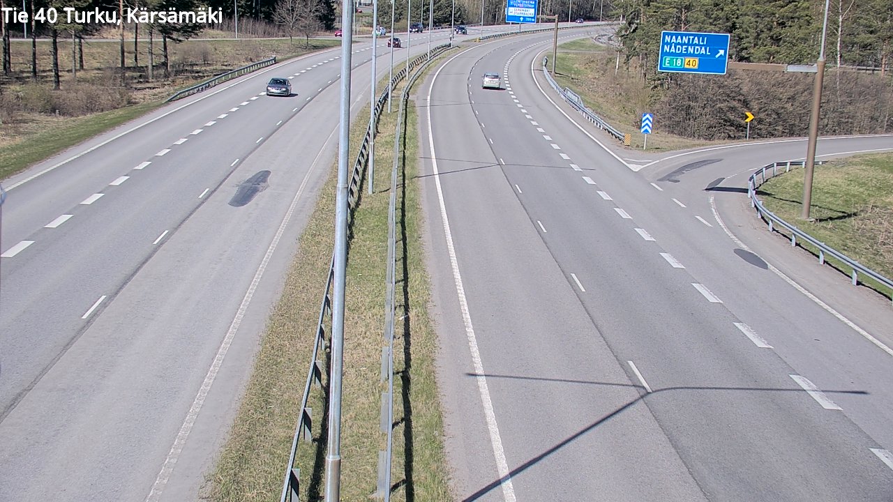 Weather Camera Image Väg 40 Åbo, Kärsämäki, Turku, Varsinais-Suomi
