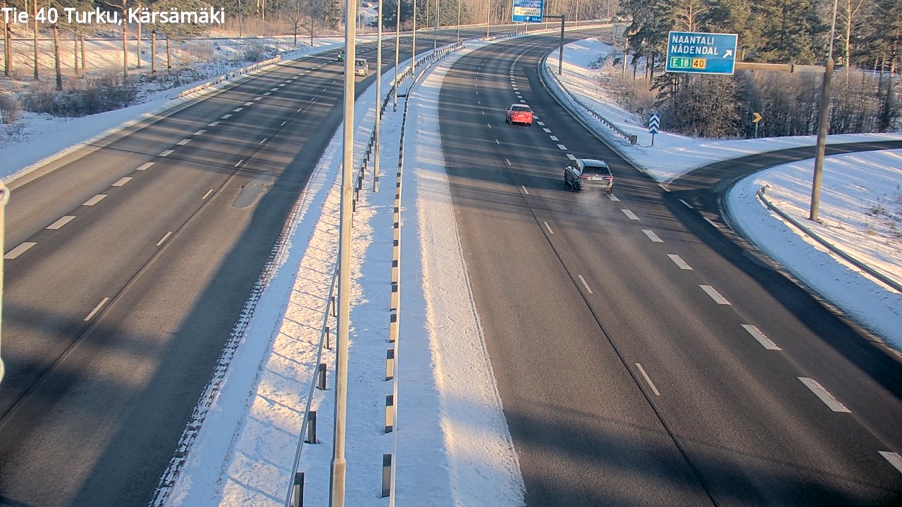 Weather Camera Image Väg 40 Åbo, Kärsämäki, Turku, Varsinais-Suomi