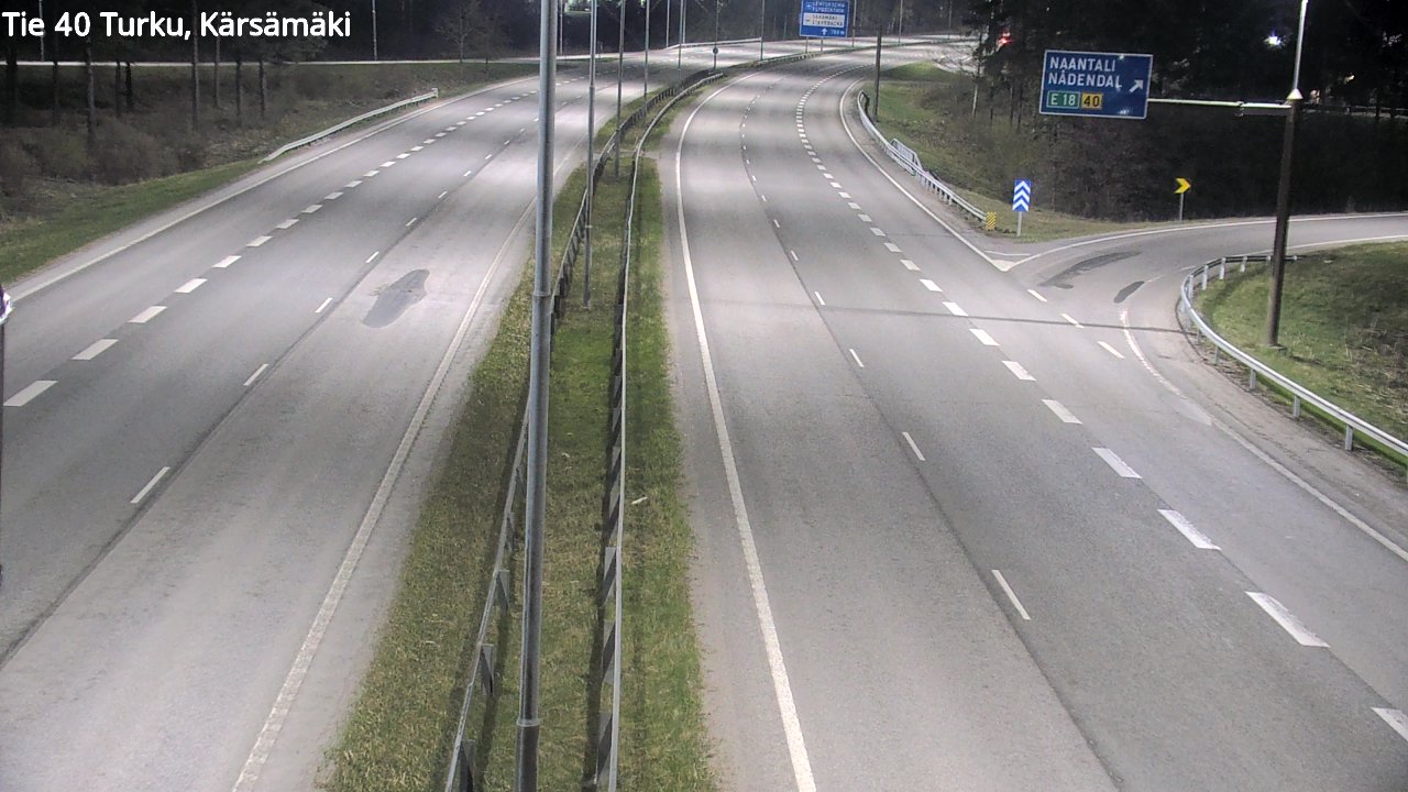 Weather Camera Image Väg 40 Åbo, Kärsämäki, Turku, Varsinais-Suomi