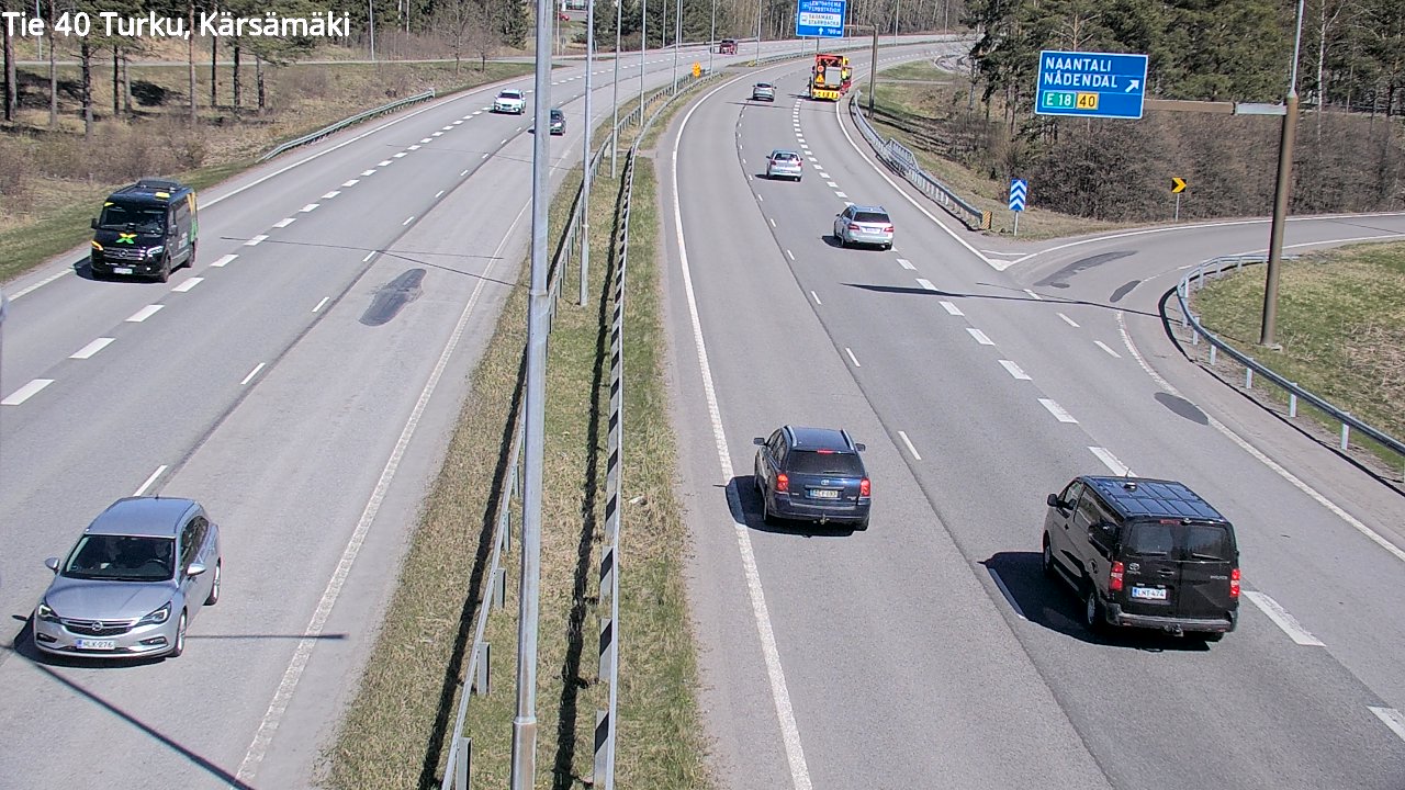 Weather Camera Image Väg 40 Åbo, Kärsämäki, Turku, Varsinais-Suomi