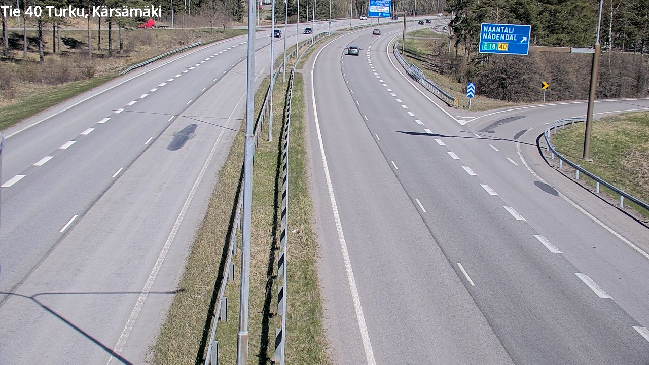 Weather Camera Image Väg 40 Åbo, Kärsämäki, Turku, Varsinais-Suomi
