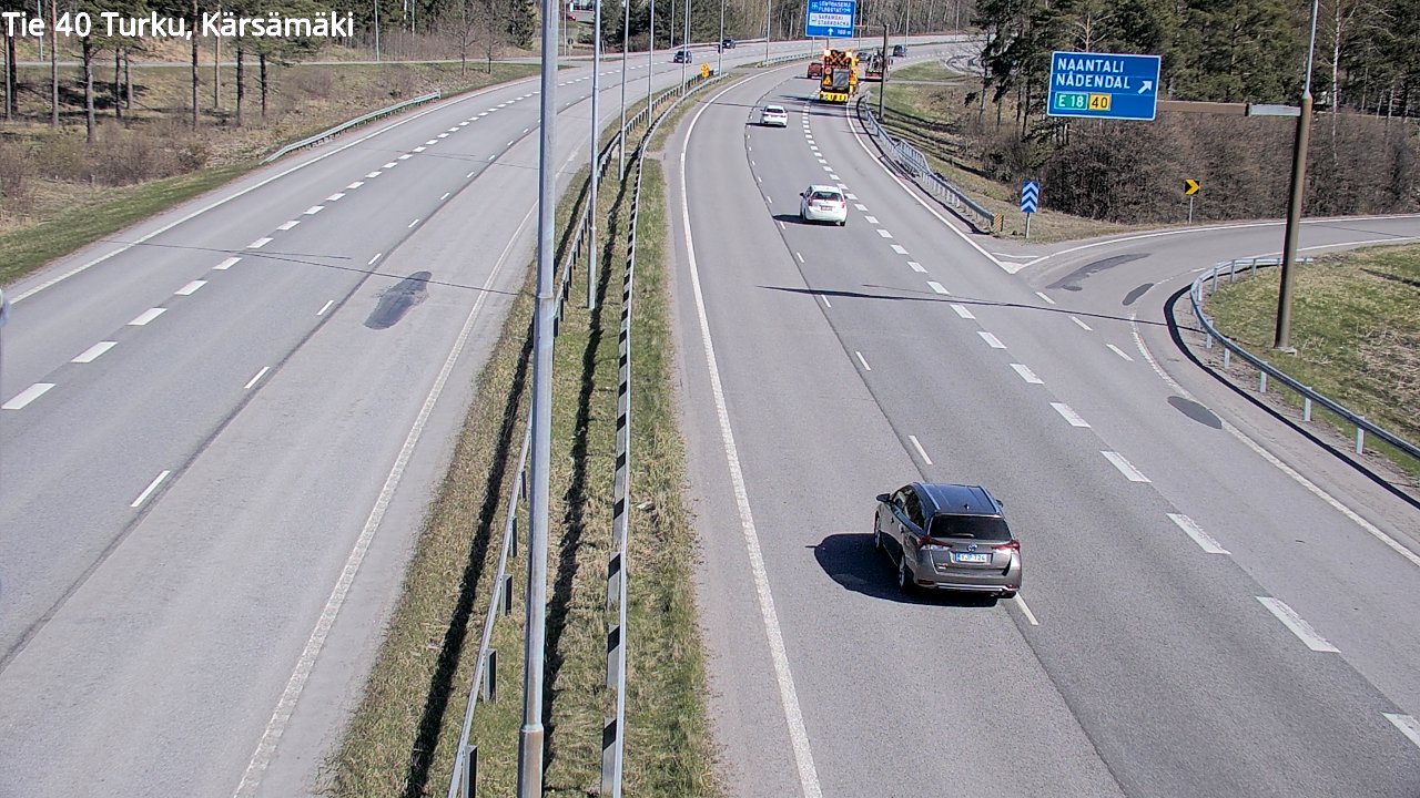 Weather Camera Image Väg 40 Åbo, Kärsämäki, Turku, Varsinais-Suomi