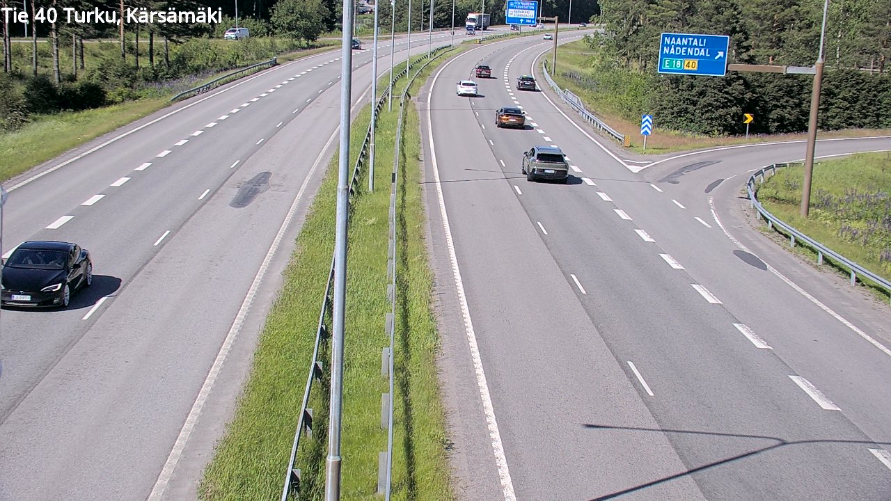 Weather Camera Image Väg 40 Åbo, Kärsämäki, Turku, Varsinais-Suomi
