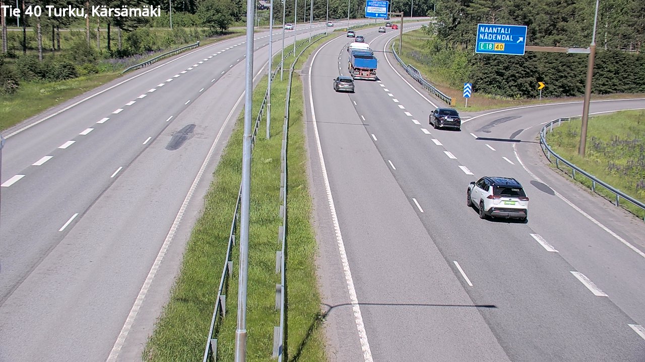 Weather Camera Image Väg 40 Åbo, Kärsämäki, Turku, Varsinais-Suomi