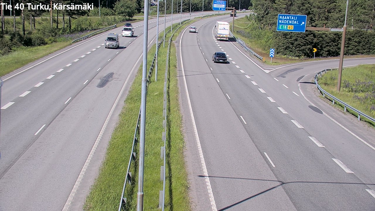 Weather Camera Image Väg 40 Åbo, Kärsämäki, Turku, Varsinais-Suomi
