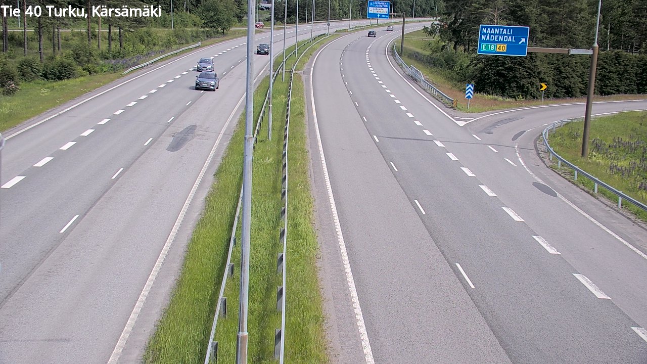 Weather Camera Image Väg 40 Åbo, Kärsämäki, Turku, Varsinais-Suomi