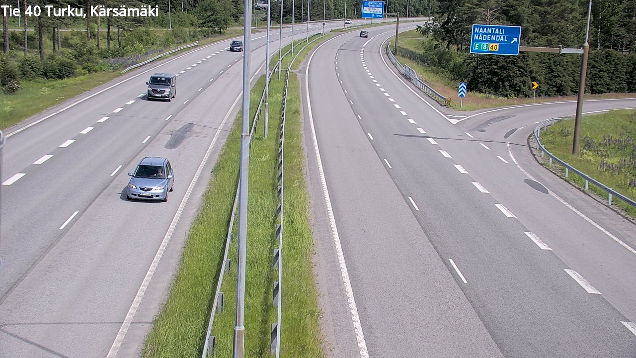 Weather Camera Image Väg 40 Åbo, Kärsämäki, Turku, Varsinais-Suomi