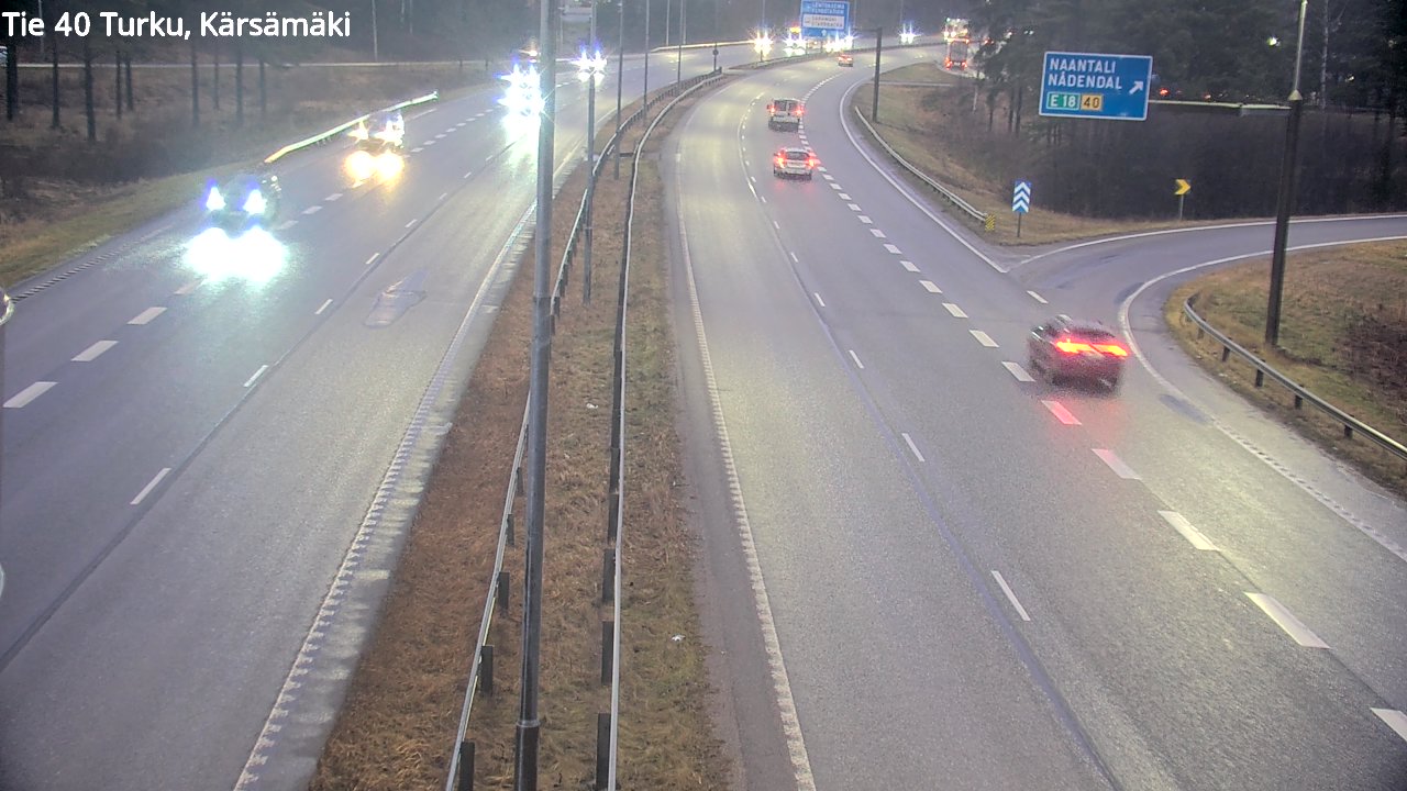 Weather Camera Image Väg 40 Åbo, Kärsämäki, Turku, Varsinais-Suomi