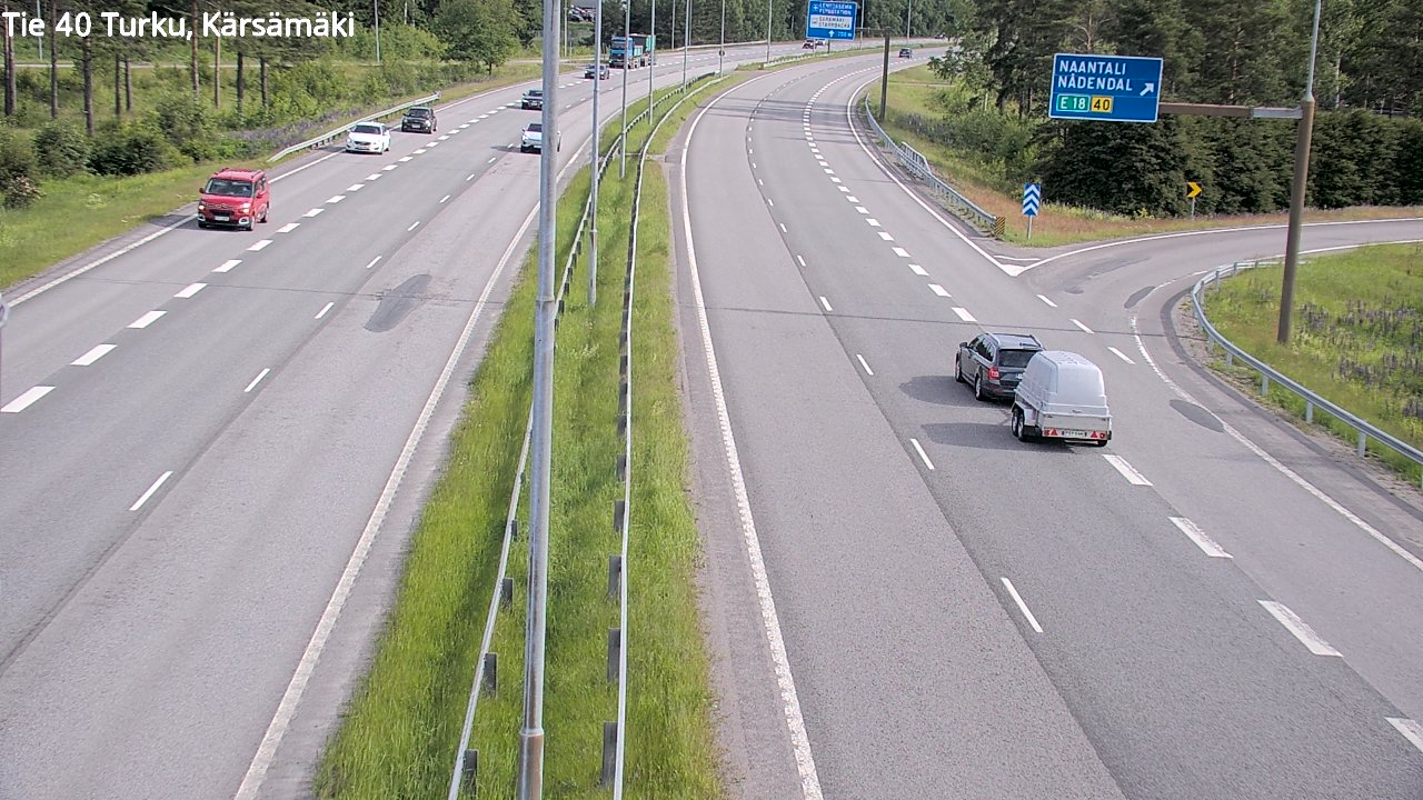 Weather Camera Image Väg 40 Åbo, Kärsämäki, Turku, Varsinais-Suomi