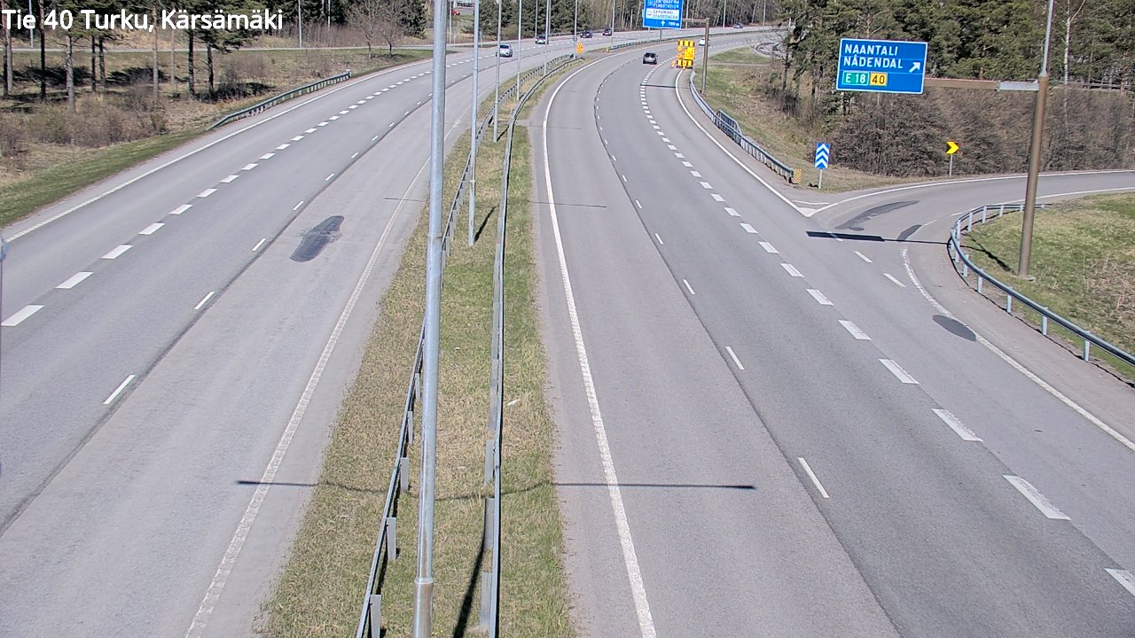 Weather Camera Image Väg 40 Åbo, Kärsämäki, Turku, Varsinais-Suomi