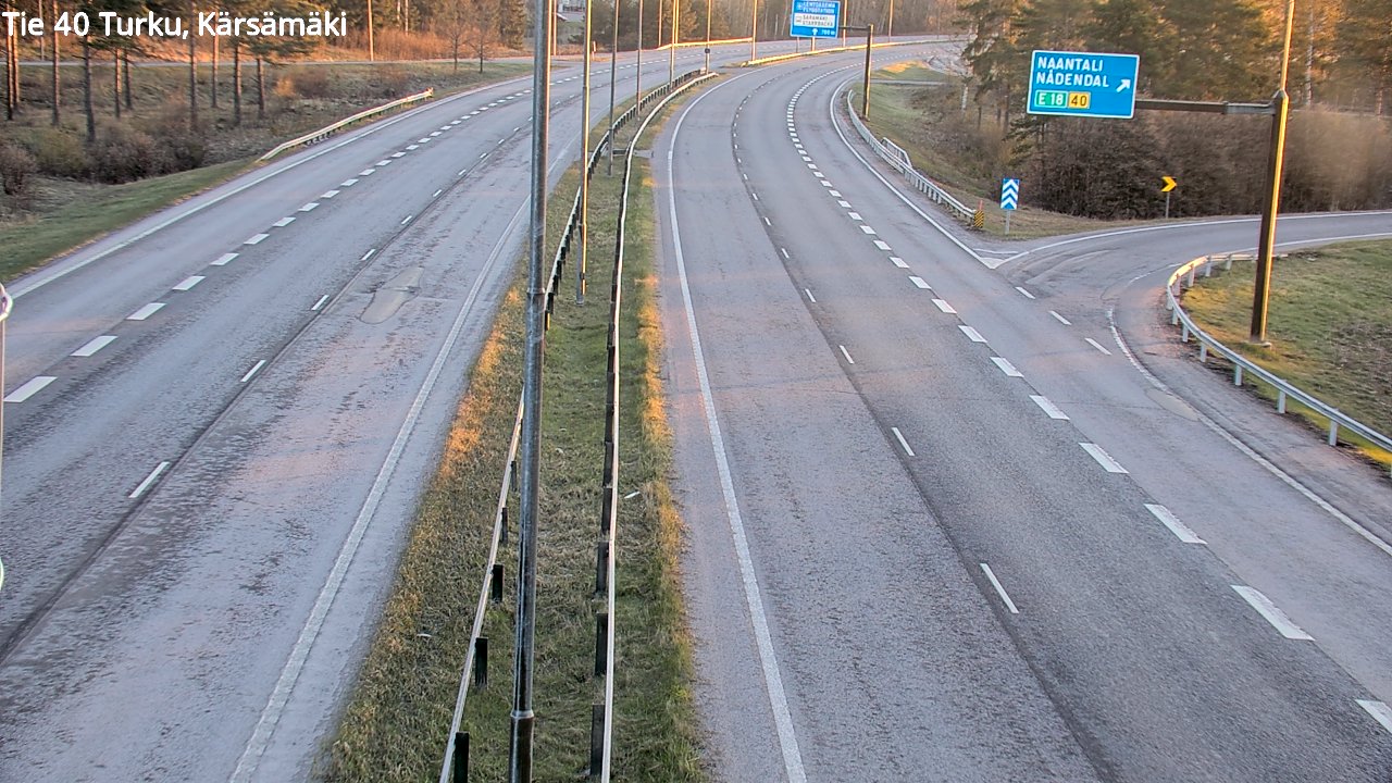 Weather Camera Image Väg 40 Åbo, Kärsämäki, Turku, Varsinais-Suomi