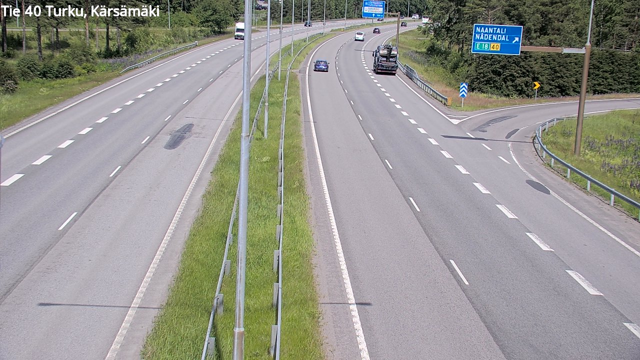 Weather Camera Image Väg 40 Åbo, Kärsämäki, Turku, Varsinais-Suomi