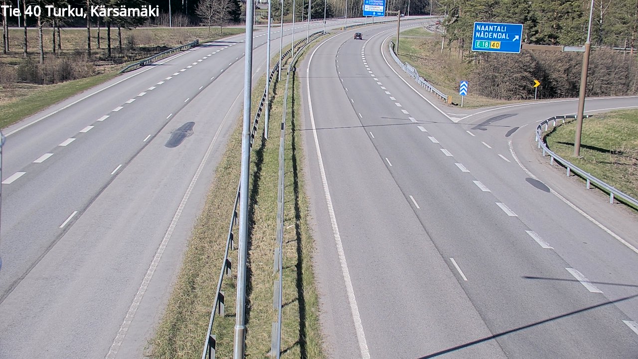 Weather Camera Image Väg 40 Åbo, Kärsämäki, Turku, Varsinais-Suomi