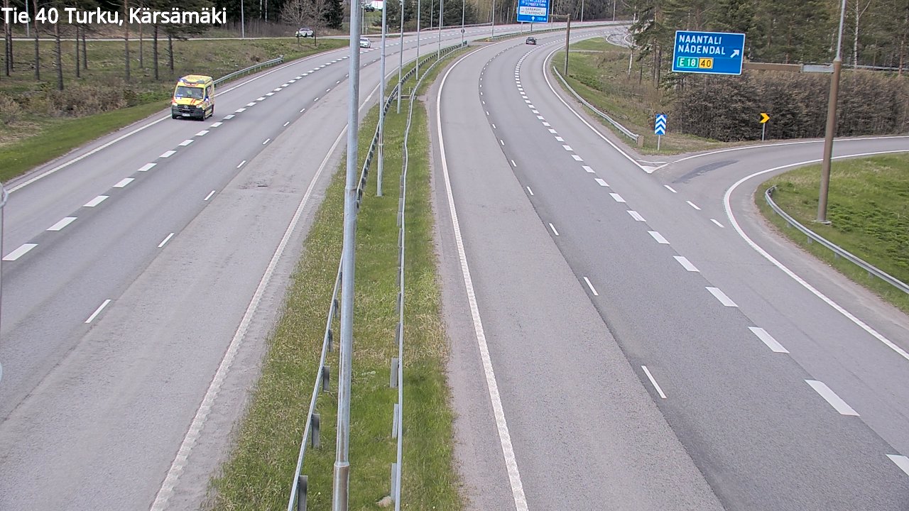 Weather Camera Image Road 40 Turku, Kärsämäki, Turku, Varsinais-Suomi