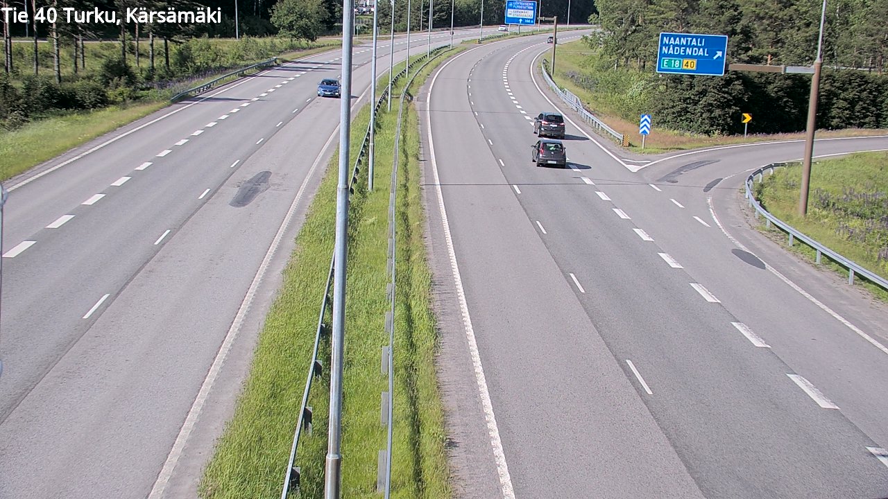 Weather Camera Image Väg 40 Åbo, Kärsämäki, Turku, Varsinais-Suomi