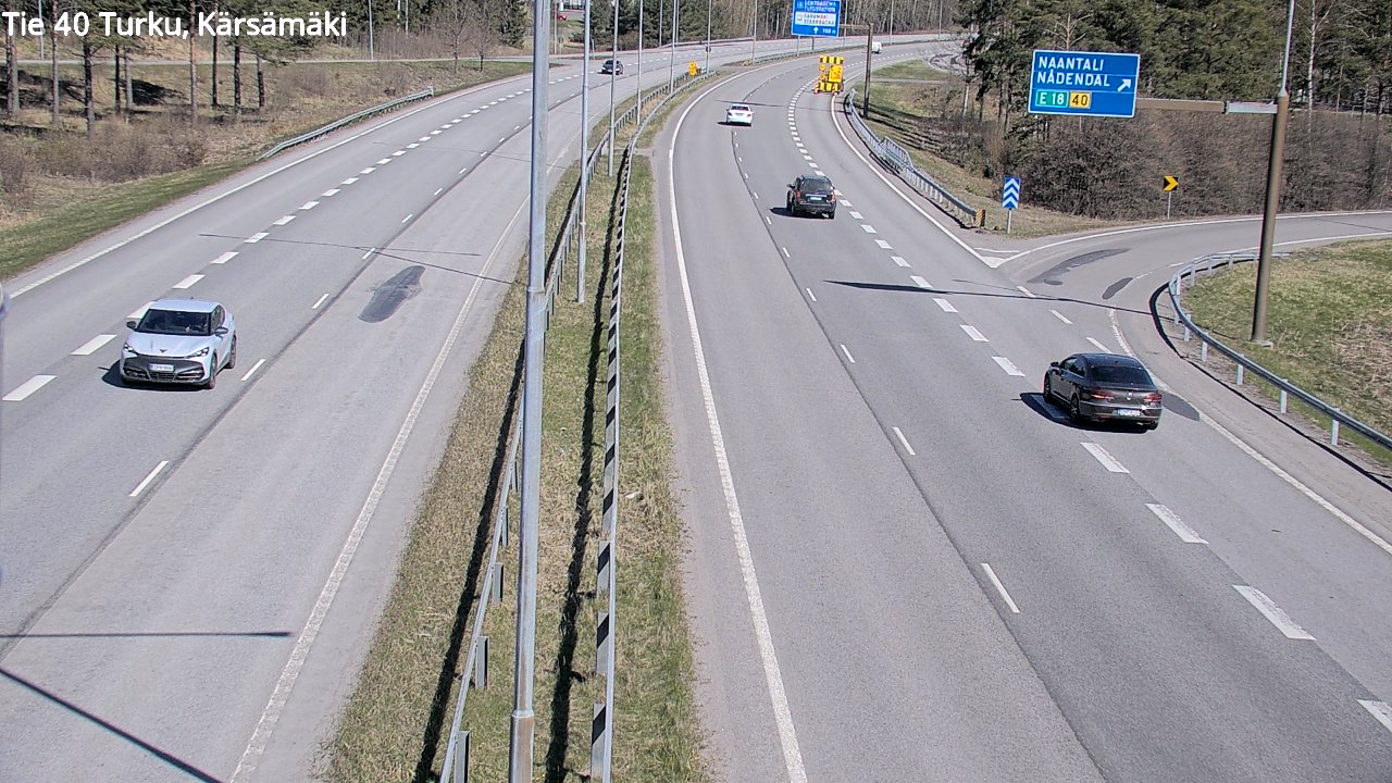 Weather Camera Image Väg 40 Åbo, Kärsämäki, Turku, Varsinais-Suomi