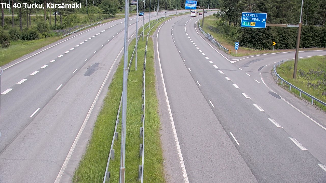 Weather Camera Image Väg 40 Åbo, Kärsämäki, Turku, Varsinais-Suomi