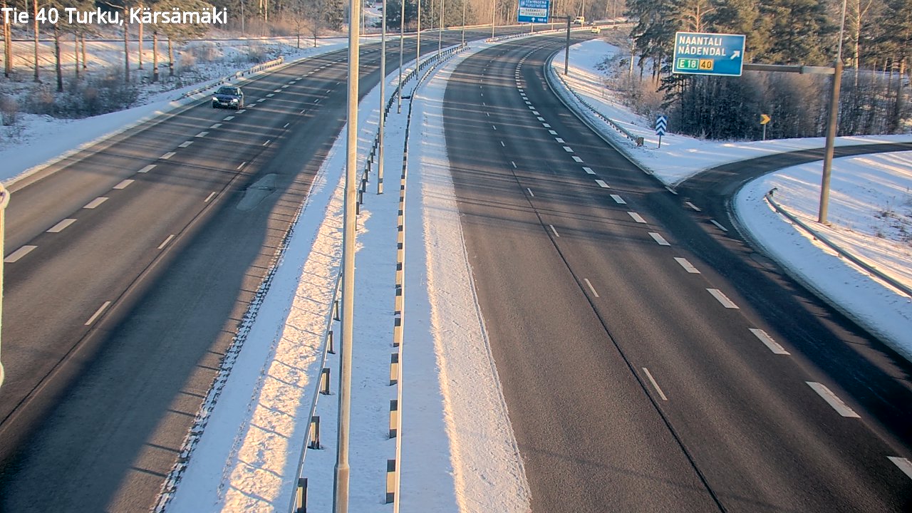 Weather Camera Image Väg 40 Åbo, Kärsämäki, Turku, Varsinais-Suomi
