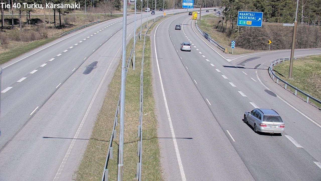 Weather Camera Image Väg 40 Åbo, Kärsämäki, Turku, Varsinais-Suomi