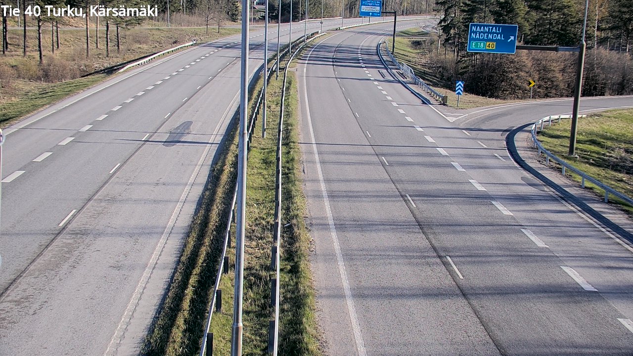 Weather Camera Image Väg 40 Åbo, Kärsämäki, Turku, Varsinais-Suomi