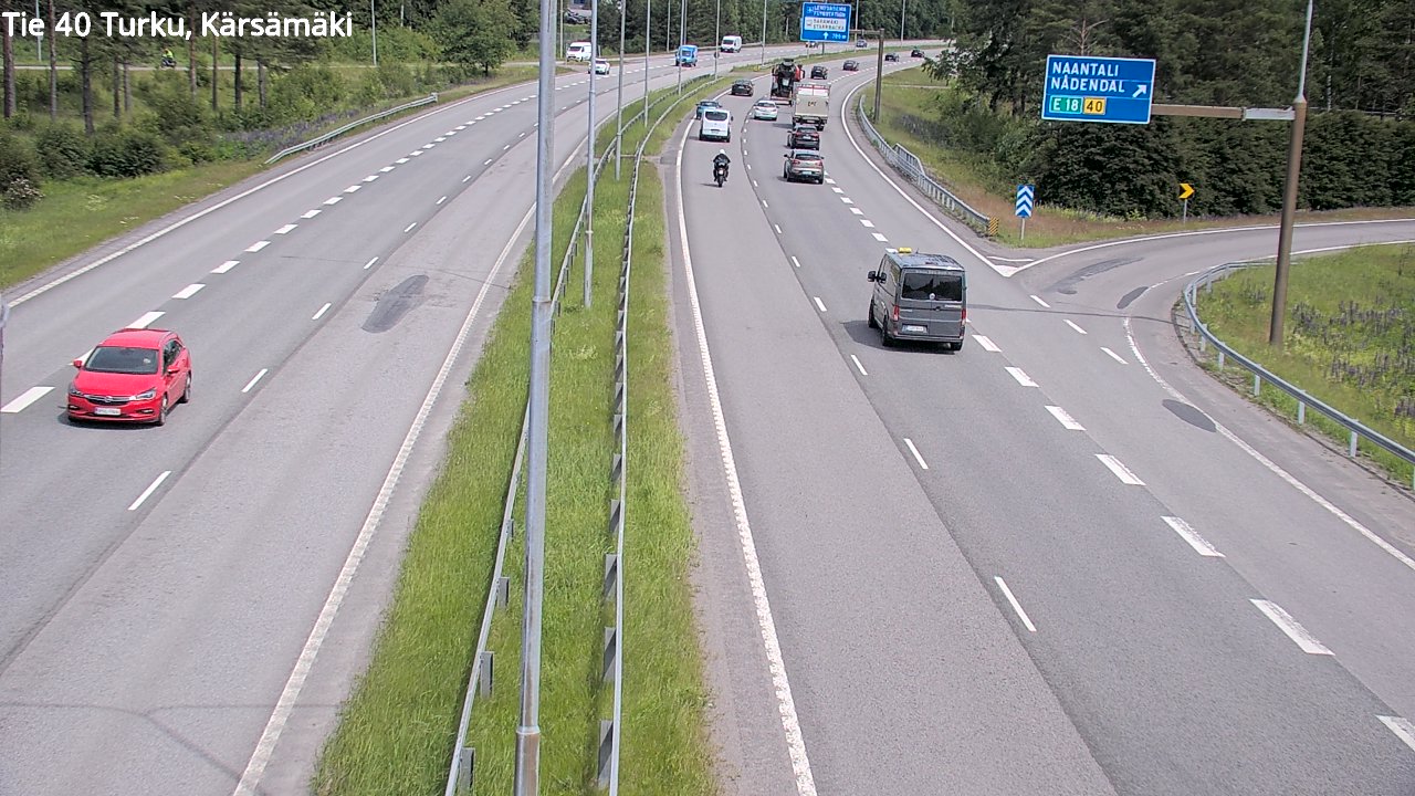 Weather Camera Image Väg 40 Åbo, Kärsämäki, Turku, Varsinais-Suomi