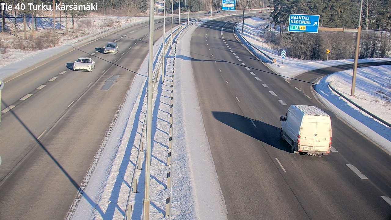 Weather Camera Image Väg 40 Åbo, Kärsämäki, Turku, Varsinais-Suomi