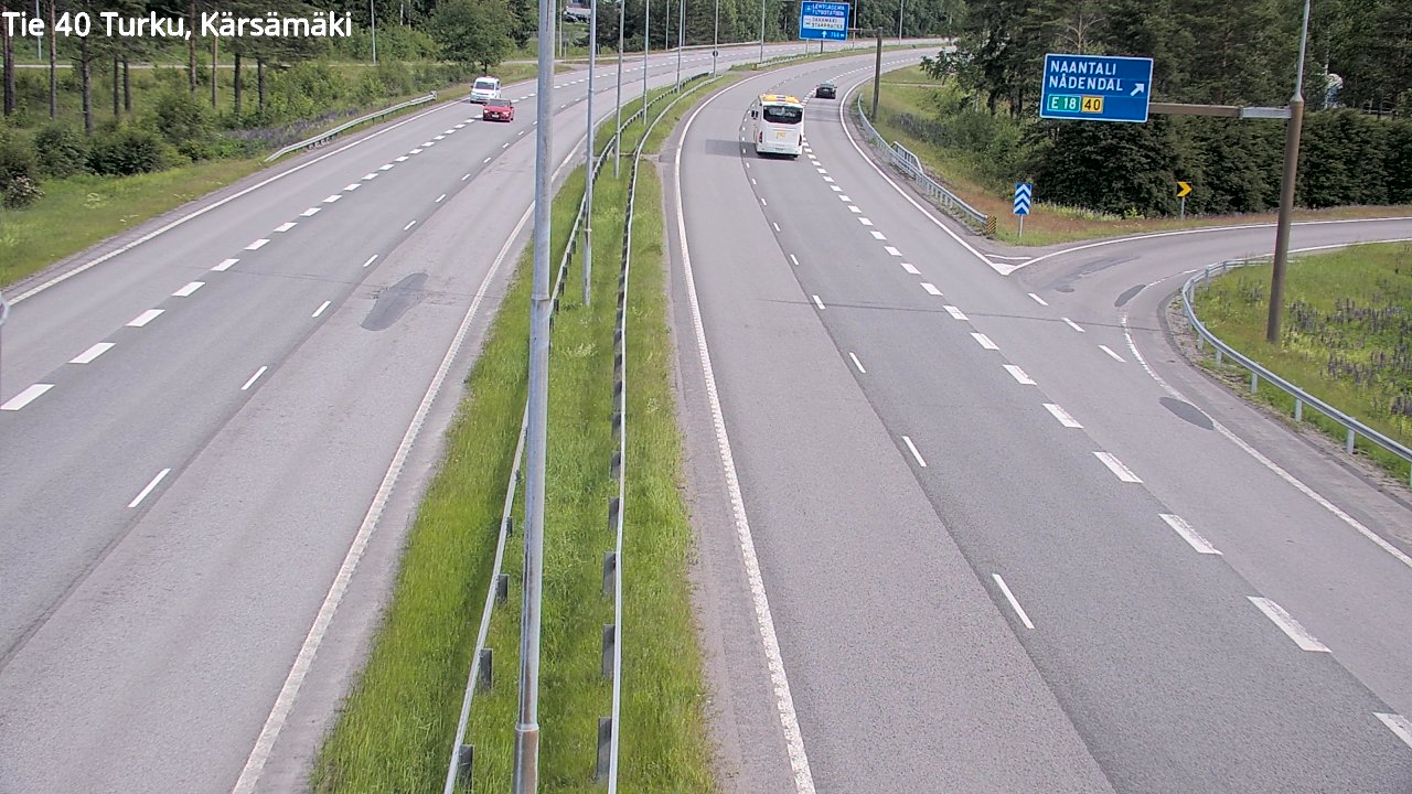 Weather Camera Image Väg 40 Åbo, Kärsämäki, Turku, Varsinais-Suomi