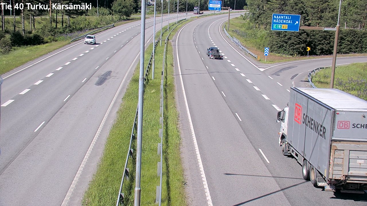 Weather Camera Image Väg 40 Åbo, Kärsämäki, Turku, Varsinais-Suomi