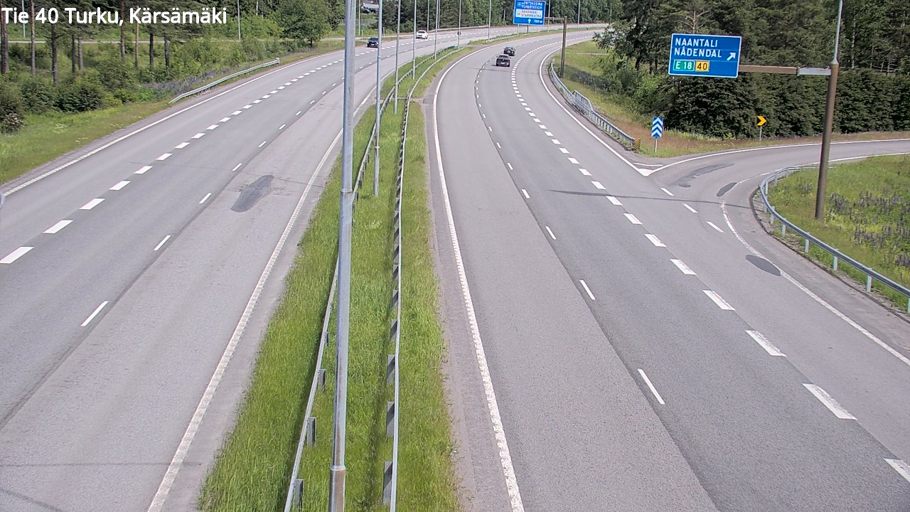 Weather Camera Image Väg 40 Åbo, Kärsämäki, Turku, Varsinais-Suomi