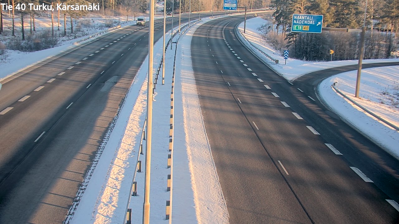 Weather Camera Image Väg 40 Åbo, Kärsämäki, Turku, Varsinais-Suomi